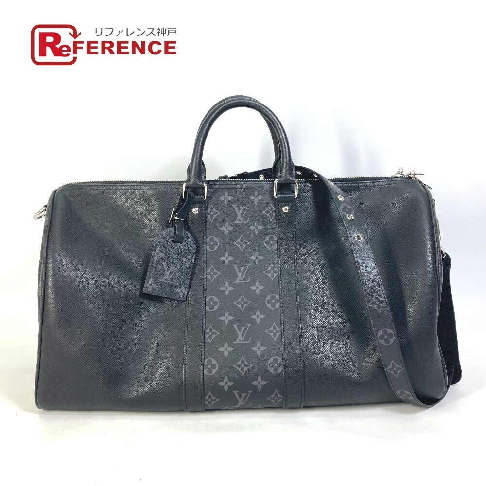 LOUIS VUITTON Taigarama Keepall Bandouliere Travel Bag Shoulder Boston Taiga